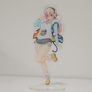 RARE ORIGINAL ANIME SUPER SONICO ACRYLIC FIGURE STAND